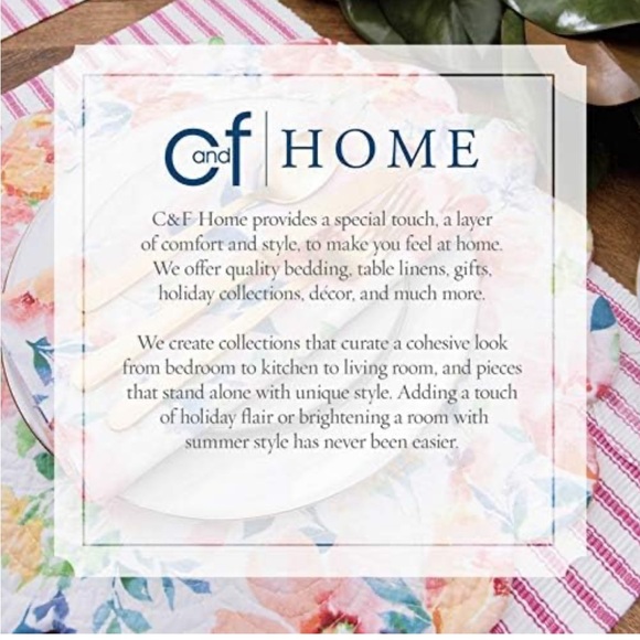 C&F Home Pattern Natural Shell Blue Reversible Cotton 
Napkin Set 20X20 Set of 5 - Picture 3 of 9